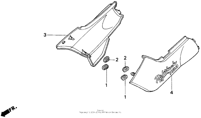 CB750 Боковые обтекатели