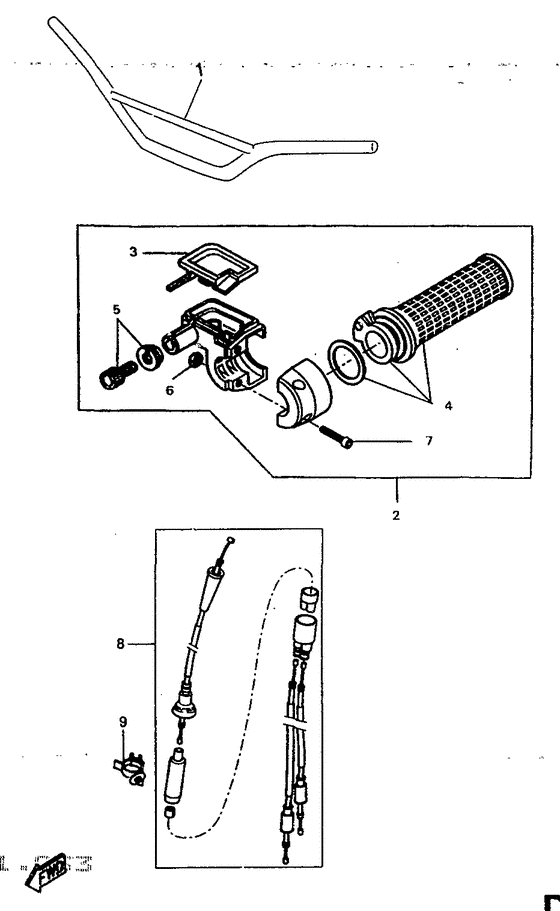 Steering handle. cable