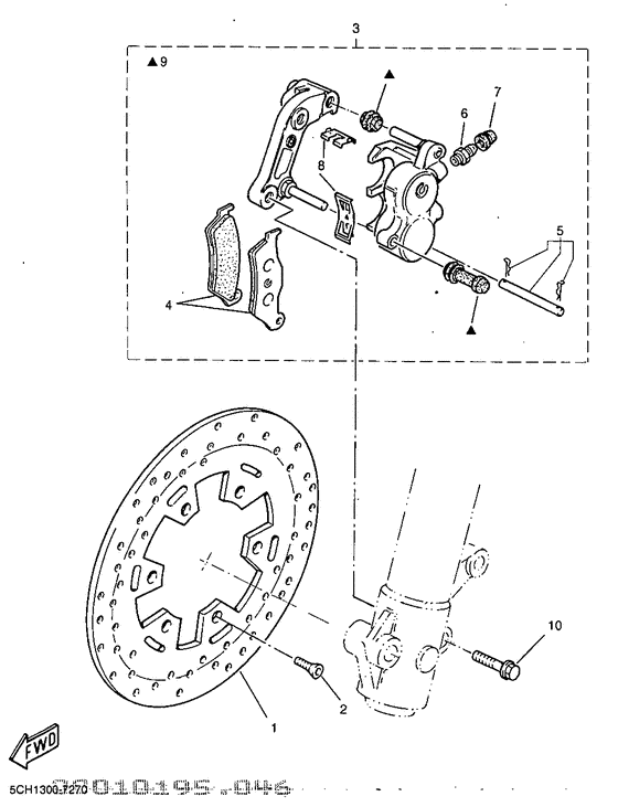 Front brake. caliper
