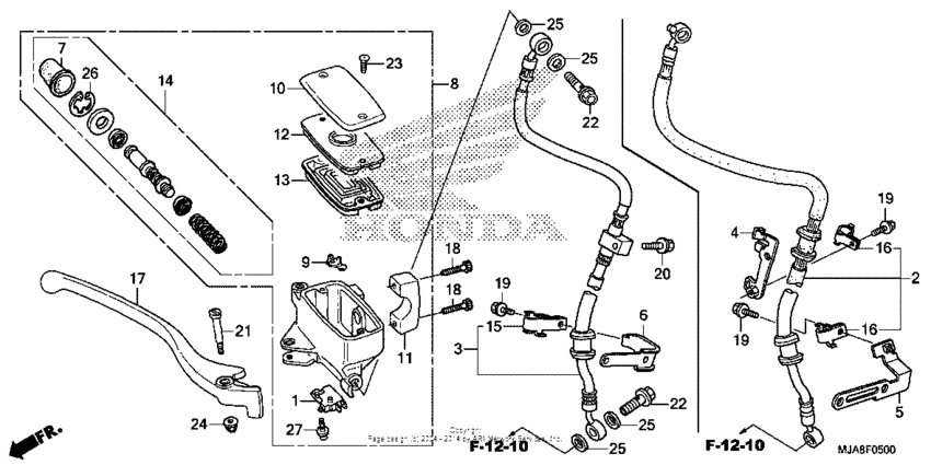 Front brake master cylinder (1)