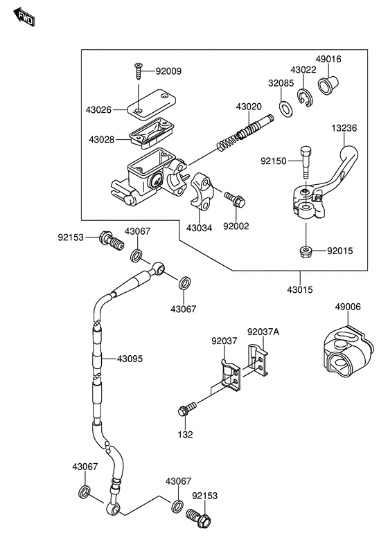 RM65 Передний тормозной цилиндр