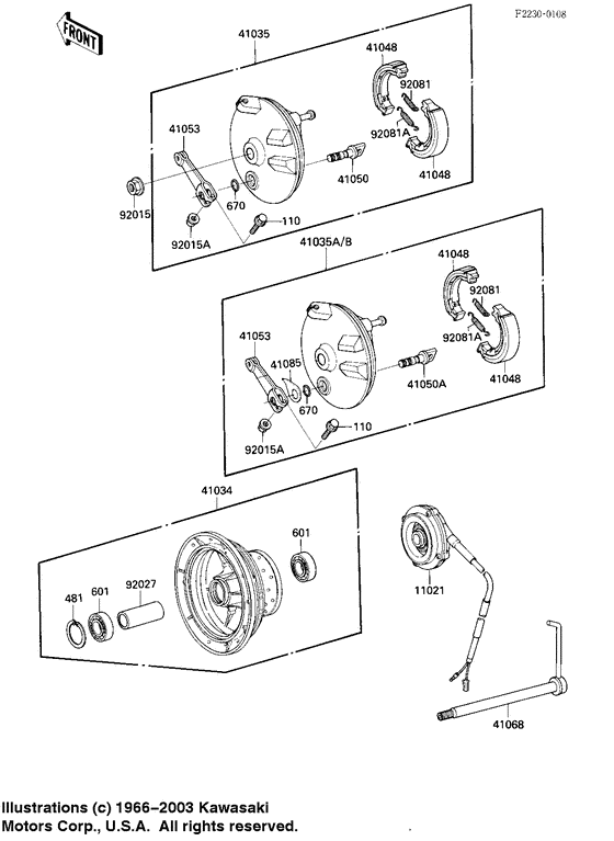 Front hub/brake