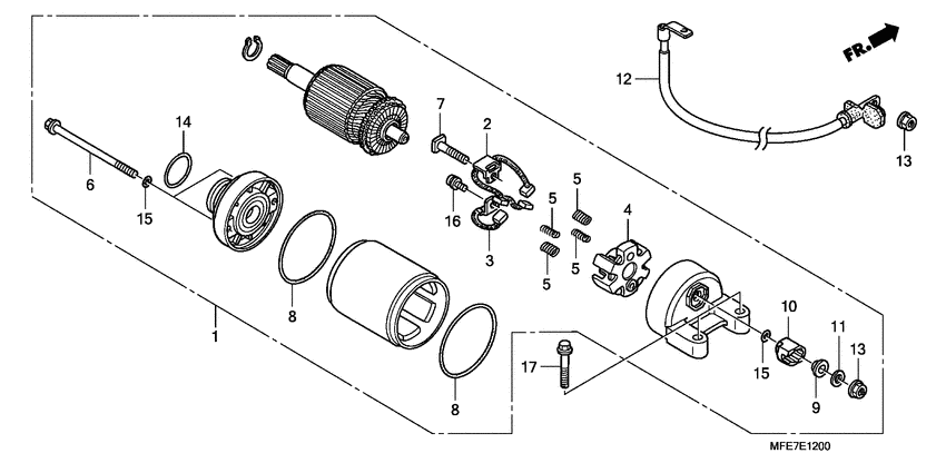 VT750C2F Стартерный мотор