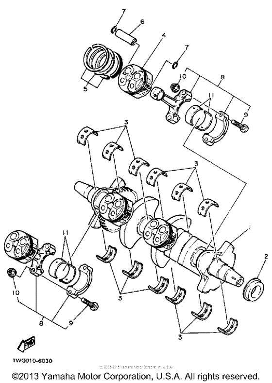 FZR400U Crankshaft-piston