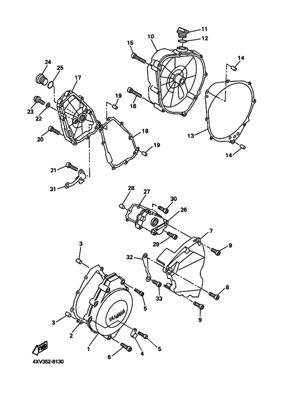 Crankcase cover ass`y  (v