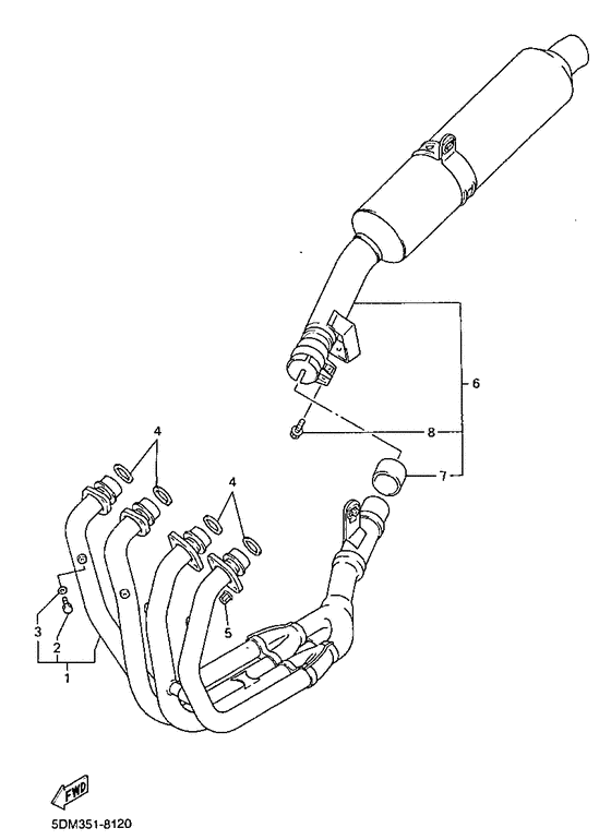 FZS600 Выхлопная система