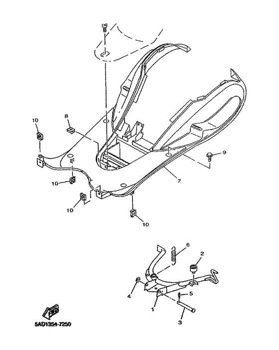 YN50R Stand. footrest