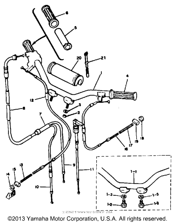 Steering handle - cable