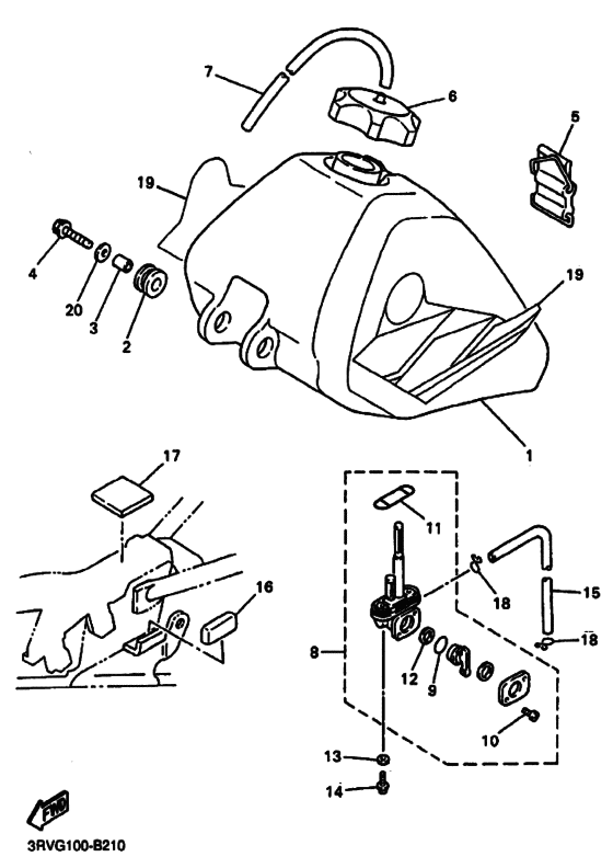 PW80 PW80R Tank fuel