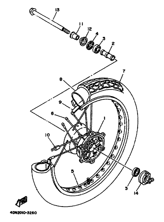 Roue avant