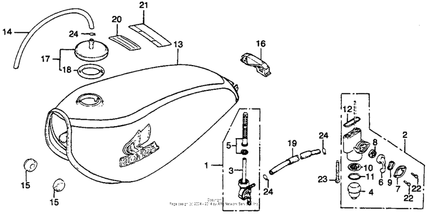 Fuel tank + fuel valve