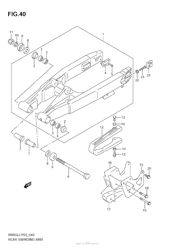 Rear Swinging Arm (Rm85L)