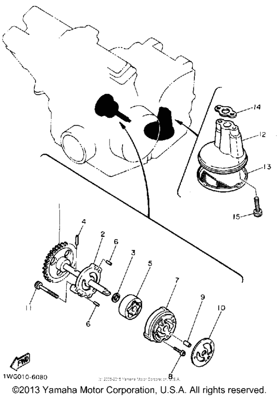 FZR400A Масляный насос