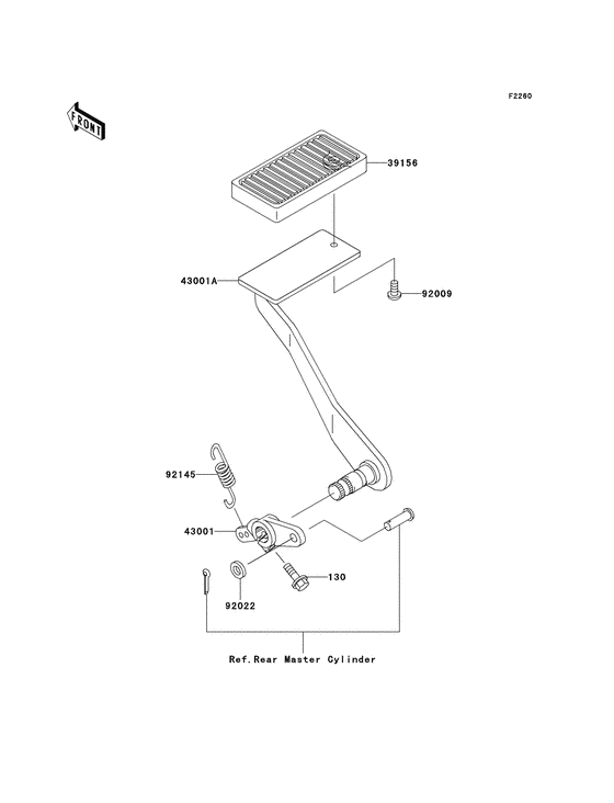 VN1500 Педаль тормоза