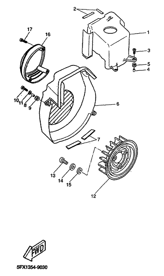 CW50 Air shroud, fan
