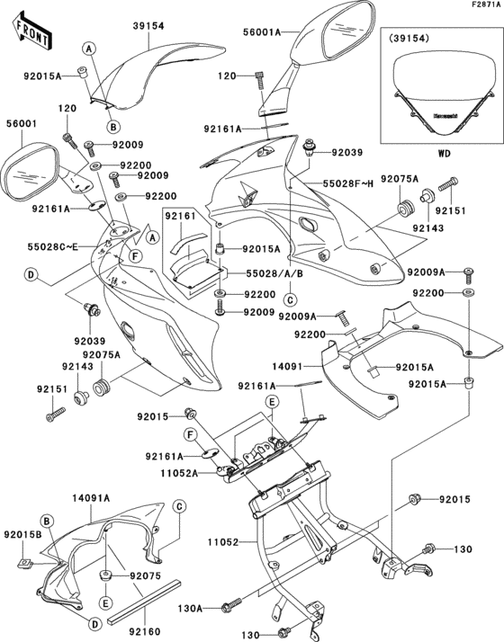 ZR750 Cowling(h4 / h5)