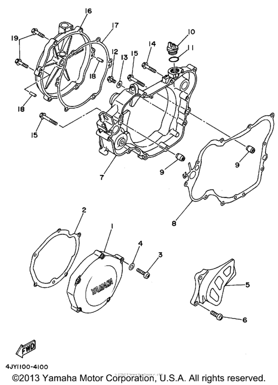 YZ125G1 Боковые крышки