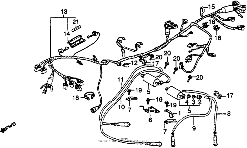 Wire harness + ignition coil