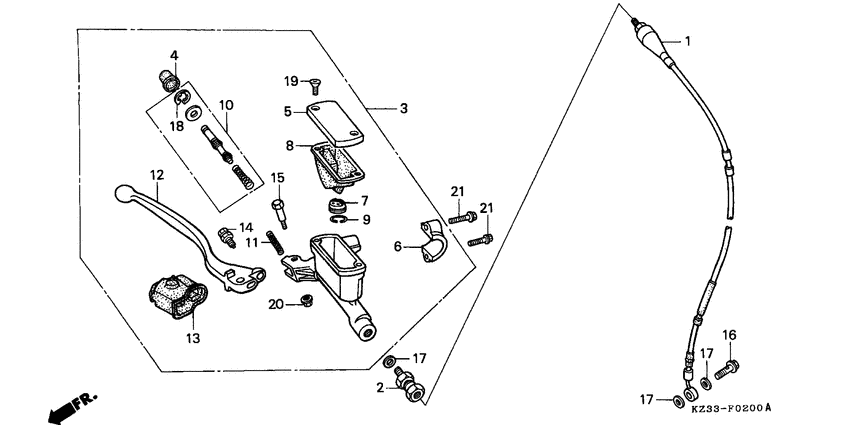 Fr. brake master cylinder
