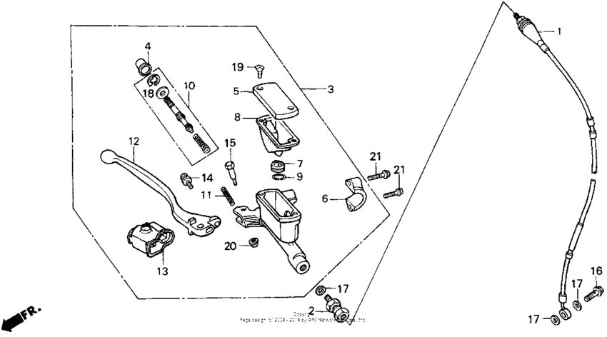 Fr. brake master cyl. 90-91