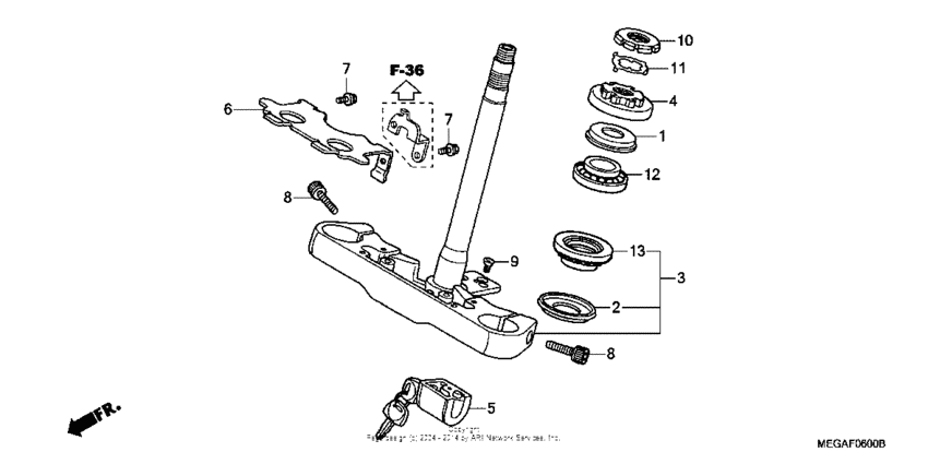 VT750C Траверса нижняя