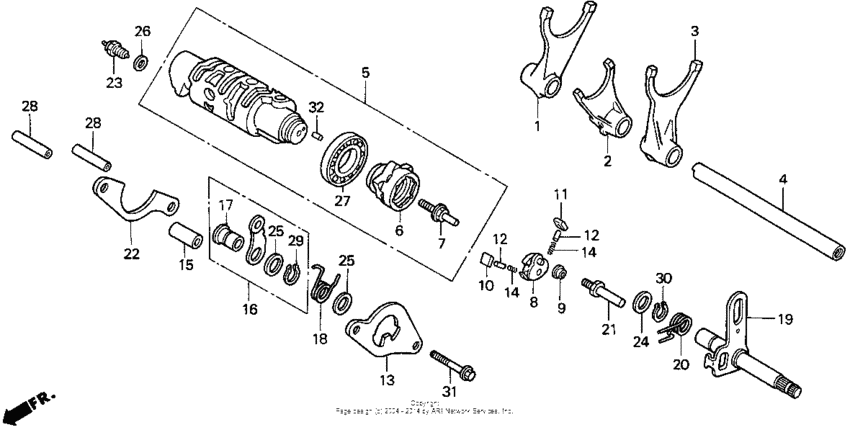 VF750CD Вилка переключения передач