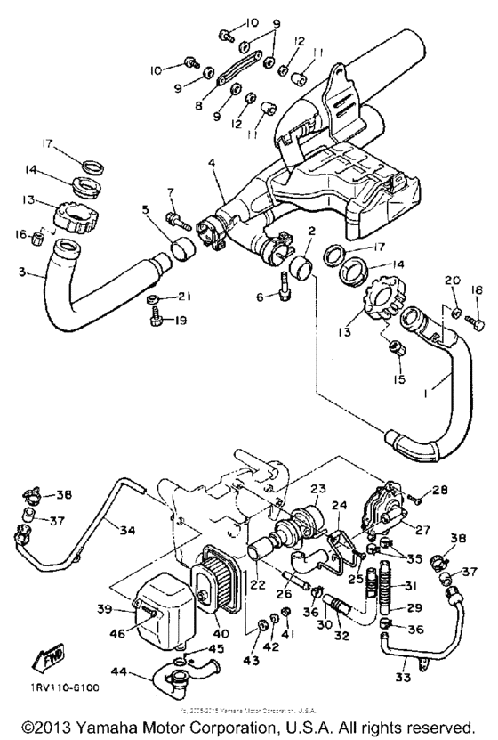 XV750W Выхлопная система