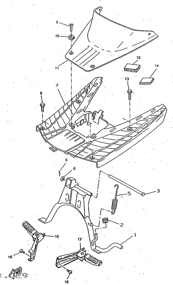 CW50RSX Stand. footrest