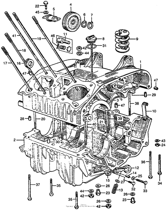 Upper & lower crankcase