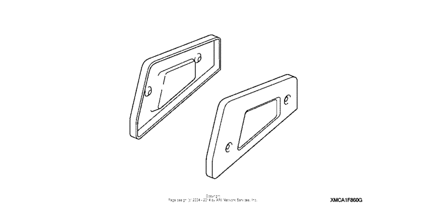 GL1800 (ABS) Floorboard lower cover (passenger) (chrome)