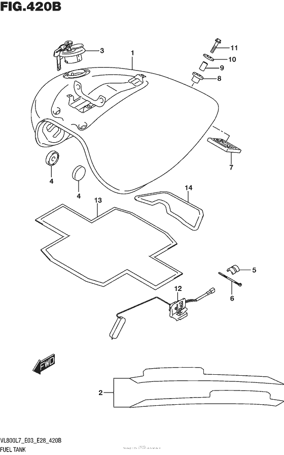 Fuel Tank (Vl800L7 E28)