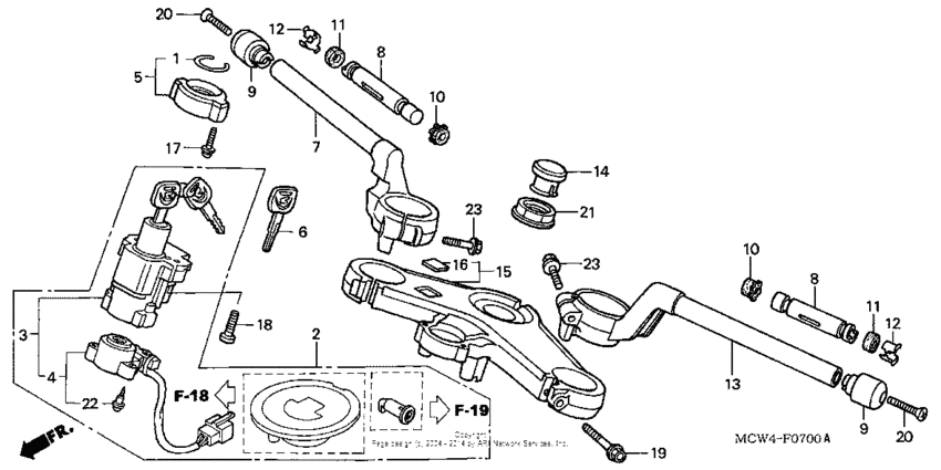 Handlebar + top bridge