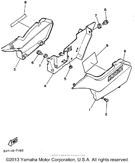 TW200W Боковые обтекатели
