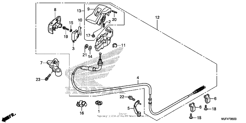 Parking brake lever