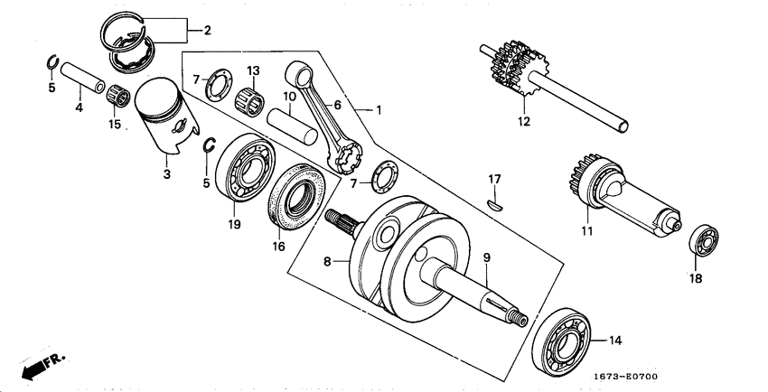 Crankshaft/piston