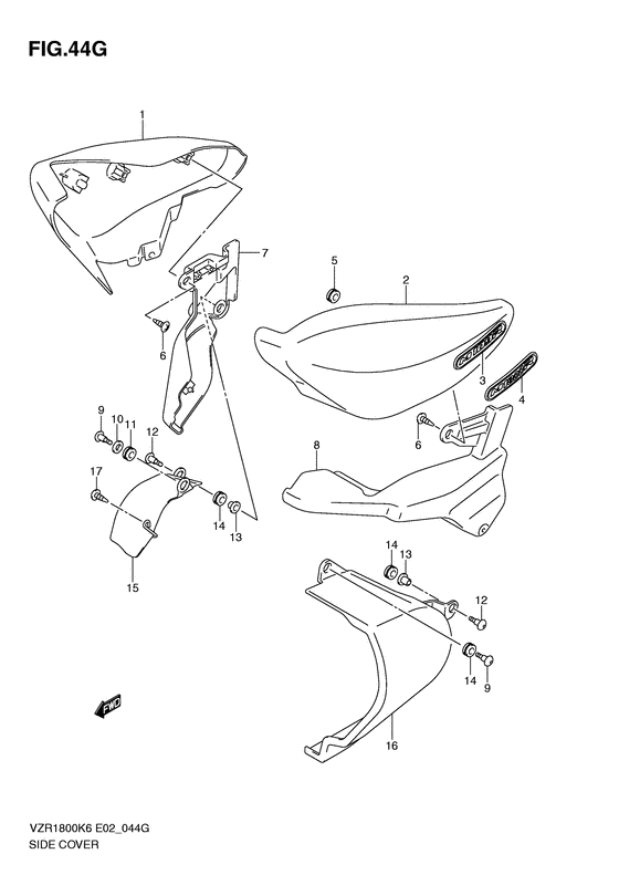 VZR1800 Боковая крышка