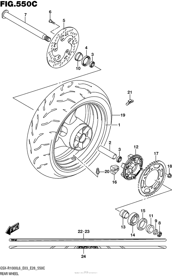 Rear Wheel (Gsx-R1000L6 E33)