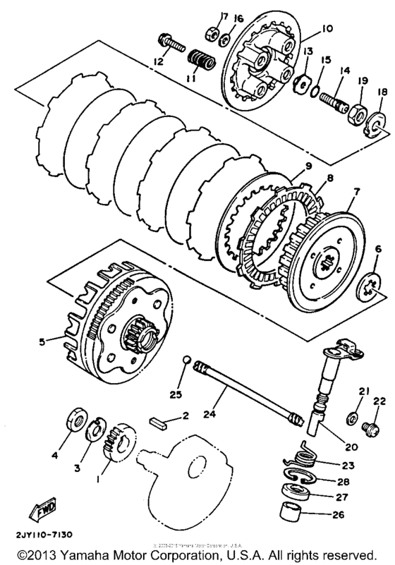 TW200A Сцепление