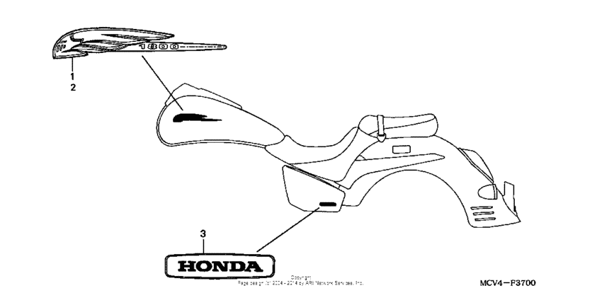 VTX1800R Emblem + mark
