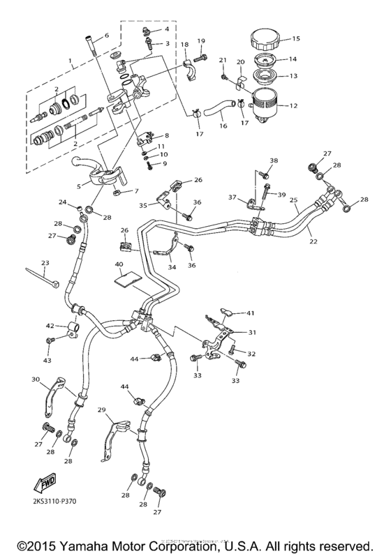 YZF-R1M Главный тормозной цилиндр