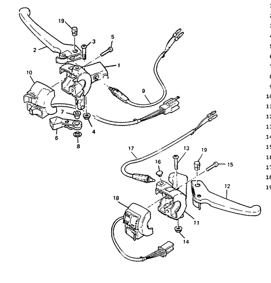 Handle switch. lever