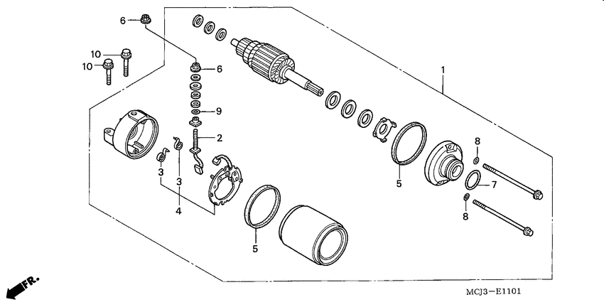 CBR900RR Стартерный мотор