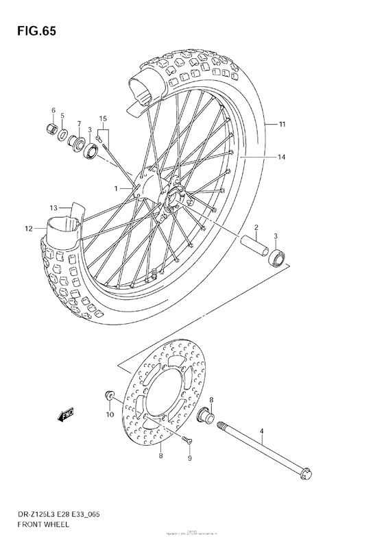 Front Wheel (Dr-Z125Ll3 E33)