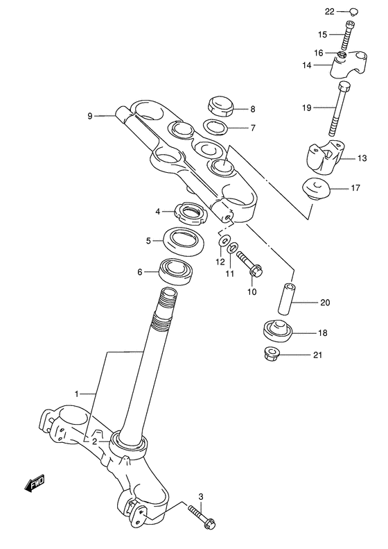 GSF1200S (ABS) Траверса нижняя