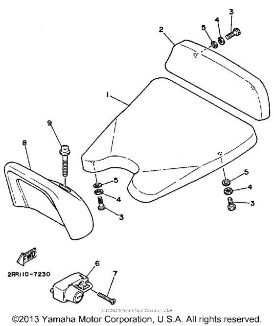 YSR50W Сиденье