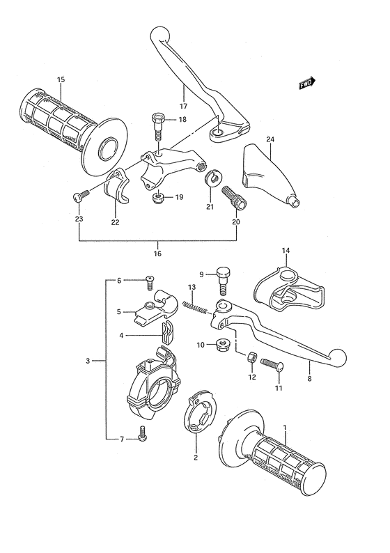 RM250 Рулевой переключатель
