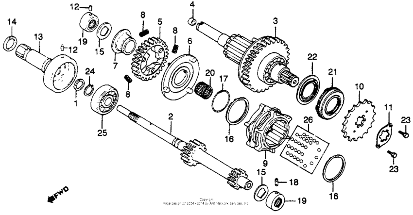 Cm450a transmission