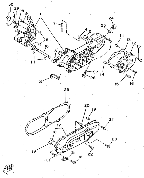 CW50RS Картер двигателя