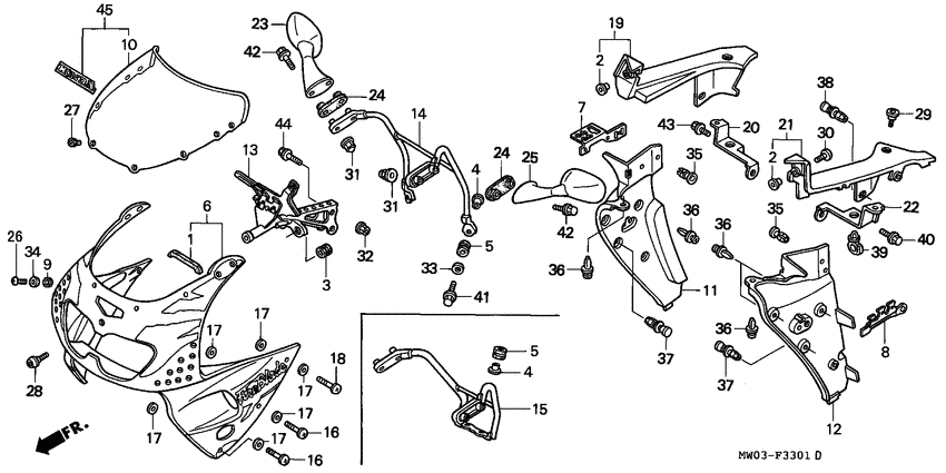 Upper cowling assy