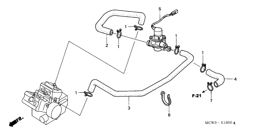 VFR800 (ABS) Air injection cont. valve